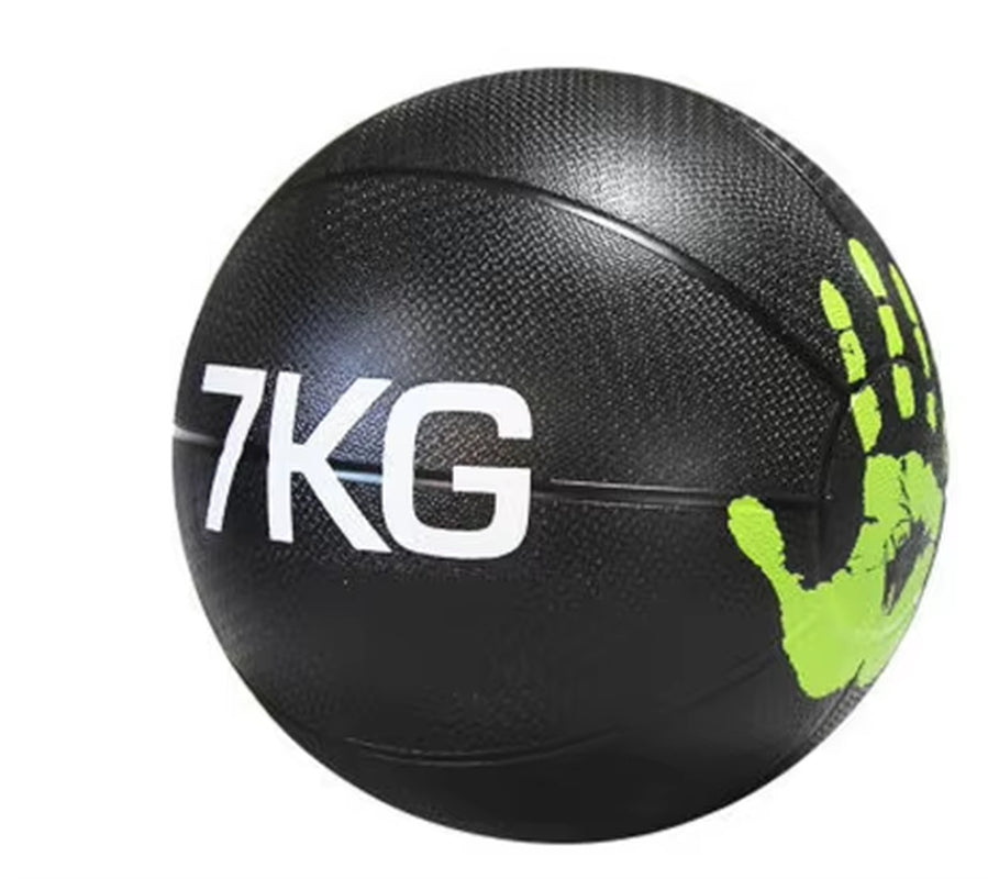 Gymnastic Fitness Power Training Workout Exercise Weighted Double Grip Rubber Slam Medicine Ball with Dual Grip Handle