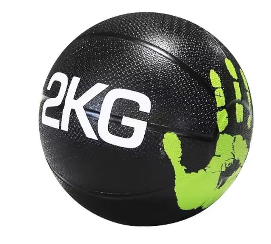 Gymnastic Fitness Power Training Workout Exercise Weighted Double Grip Rubber Slam Medicine Ball with Dual Grip Handle