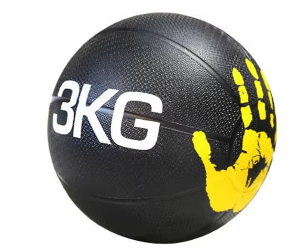 Gymnastic Fitness Power Training Workout Exercise Weighted Double Grip Rubber Slam Medicine Ball with Dual Grip Handle