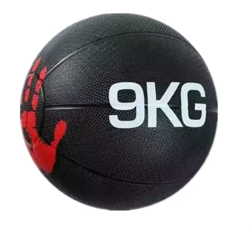 Gymnastic Fitness Power Training Workout Exercise Weighted Double Grip Rubber Slam Medicine Ball with Dual Grip Handle
