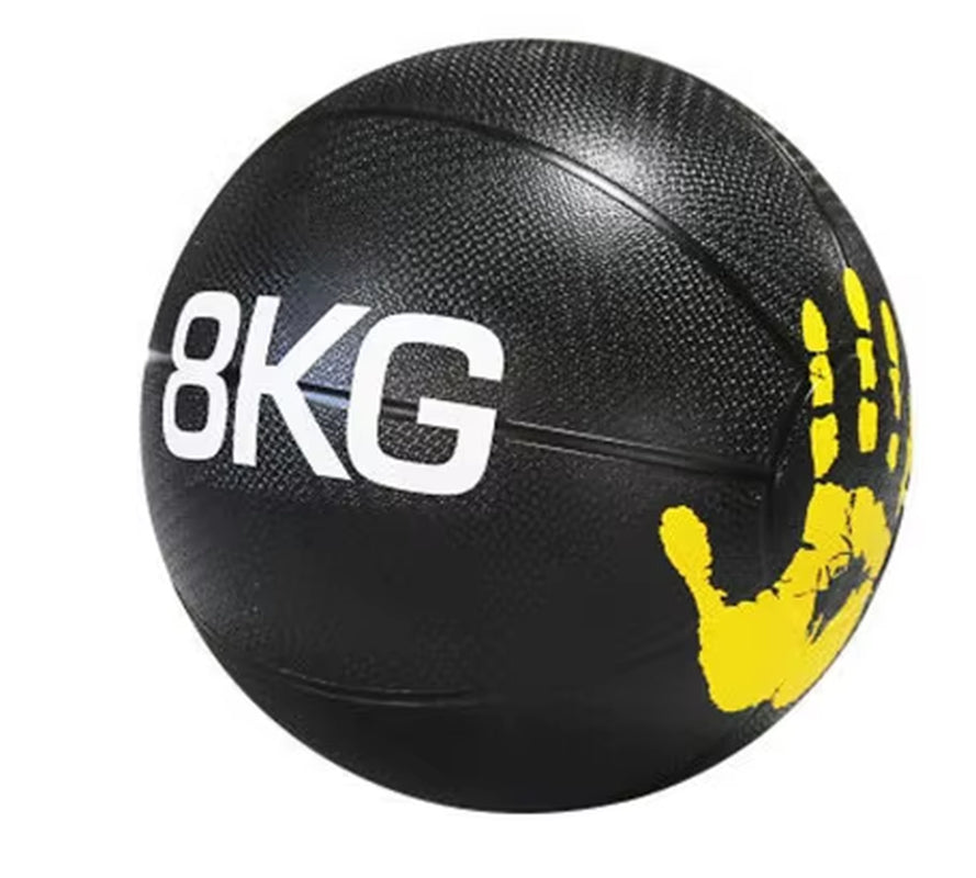 Gymnastic Fitness Power Training Workout Exercise Weighted Double Grip Rubber Slam Medicine Ball with Dual Grip Handle