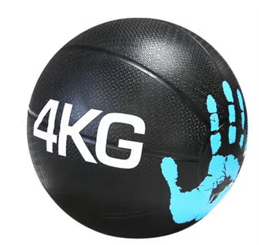 Gymnastic Fitness Power Training Workout Exercise Weighted Double Grip Rubber Slam Medicine Ball with Dual Grip Handle